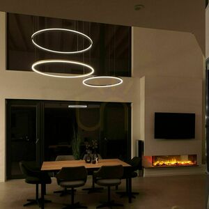 s.luce Ring LED-pendellampa, guld, Ø 100 cm, varmvitt, dimbar small 9