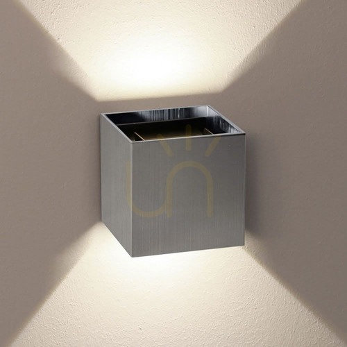 Kontrollera Vägglampa s.luce Ixa LED silver 10 cm IP44 varmvit 3000 K