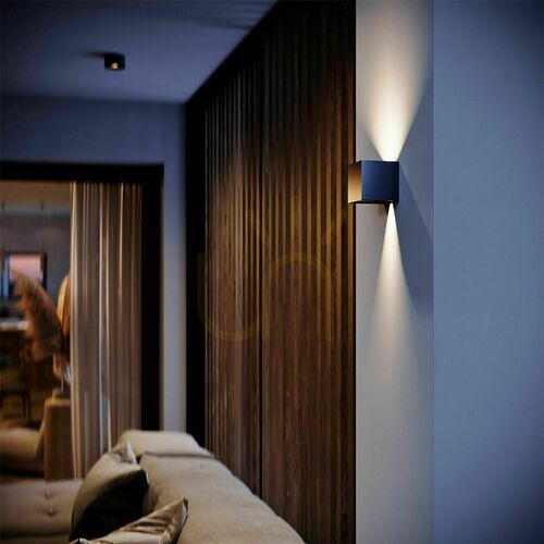 Kontrollera Vägglampa s.luce Ixa LED gyllene 10 cm IP44 varmvit 3000 K metall