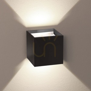 Vägglampa s.luce Ixa svart kvadratisk LED 10W 3000K metall IP20 10 Vägglampa s.luce Ixa svart kvadratisk LED 10W 3000K metall IP20 small 10