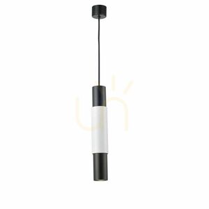 Pendellampa s.luce Crutch svart med kromcylinder, metall, GU10, 1 ljuspunkt small 11