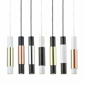 Pendellampa s.luce Crutch svart med kromcylinder, metall, GU10, 1 ljuspunkt small 6