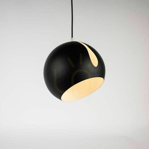 Kontrollera Ljuskrona s.luce Ball svart metall 30 cm 1 ljuspunkt E27 minimalistisk rund
