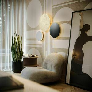 Plafond s.luce Cloud LED rund silver 60 cm 3000K dimbar metalldesign small 2