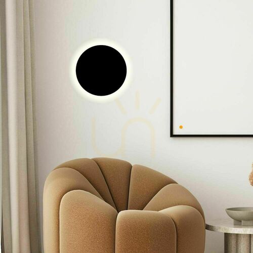 Kontrollera Plafond s.luce Cloud svart rund LED 30 cm dimbar 3000 K metall