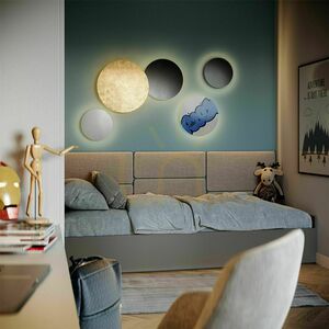Plafond s.luce Cloud LED rund gyllene 50 cm metall varmvit dimbar small 3