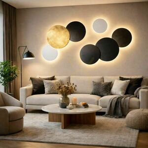 Plafond s.luce Cloud LED rund gyllene 40 cm varmvit 3000 K dimbar metall small 10
