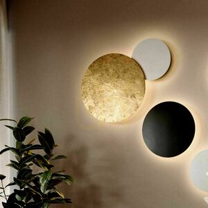 Plafond s.luce Cloud LED rund gyllene 40 cm varmvit 3000 K dimbar metall small 5