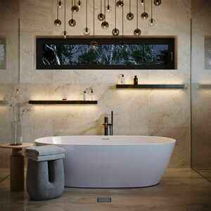 Plafond s.luce Cusa LED svart rektangulär 75 cm varmvit 3000 K small 4