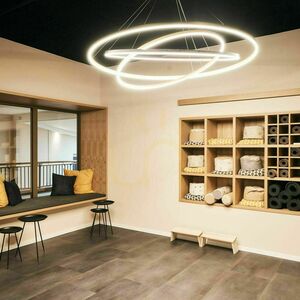 Pendellampa s.luce Ring LED silver Ø120 cm dimbar small 7
