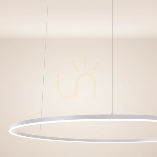 Kontrollera Pendellampa s.luce Ring LED vit Ø150 cm dimbar moderna 3000 K