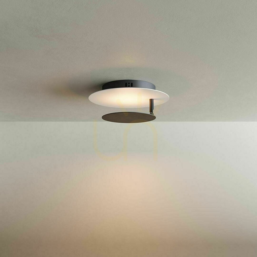 Kontrollera Plafond s.luce Plate LED 30 cm vit metall rund dimbar 3000 K Plafond s.luce Plate LED 30 cm vit metall rund dimbar 3000 K