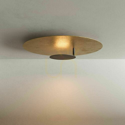 Kontrollera s.luce Plate LED plafond rund guld 30 cm 3000K dimbar metall