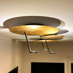 Plafond s.luce Hook LED rund vit 30 cm 3000K 18W dimbar metall small 6