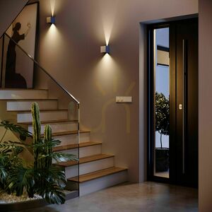 Vägglampa s.luce Ixa LED rörelsesensor krom 10 cm IP44 small 6