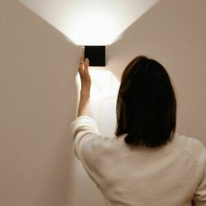 Vägglampa s.luce Ixa LED svart 10 cm med rörelsesensor IP44 small 5