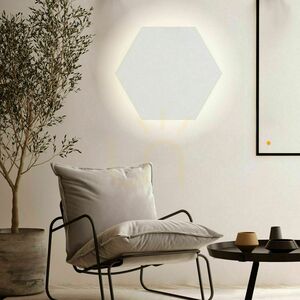 Vägglampa s.luce Hive LED sexkantig vit 55 cm dimbar indirekt belysning small 11