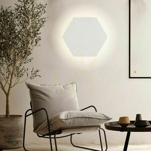 Vägglampa s.luce Hive LED sexkantig vit 55 cm dimbar indirekt belysning small 8
