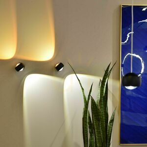 Vägglampa s.luce Beam LED silver rund metall 2x7W dimbar upp- och nedljus 4 Vägglampa s.luce Beam LED silver rund metall 2x7W dimbar upp- och nedljus small 4