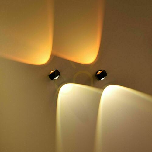 Kontrollera Vägglampa s.luce Beam LED silver rund metall 2x7W dimbar upp- och nedljus