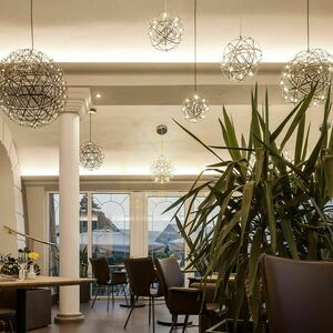 s.luce Atom LED-pendellampa 50 cm, svartkrom, dimbar small 11