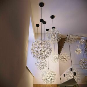 s.luce Atom LED-pendellampa 50 cm, svartkrom, dimbar small 2