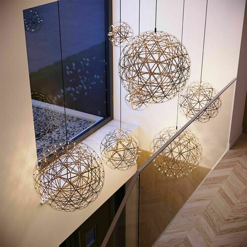 Kontrollera Pendellampa s.luce Atom LED svart Ø50 cm dimbar