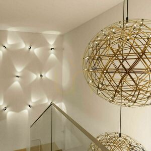 Pendellampa s.luce Atom LED krom Ø70 cm dimbar small 9