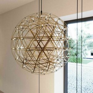 Pendellampa s.luce Atom LED gyllene 50 cm dimbar rund moderna small 5