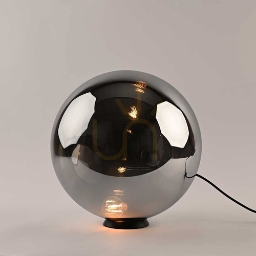 Kontrollera Bordslampa s.luce Orb rökt glas rund 40 cm