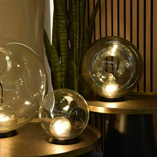 Kontrollera Bordslampa s.luce Orb vit glas 40 cm moderna rund E27