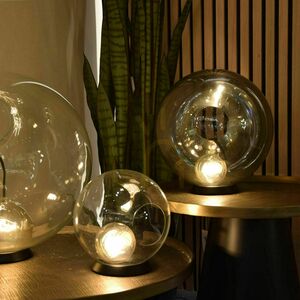 Bordslampa s.luce Orb rökig glas rund 30 cm small 1