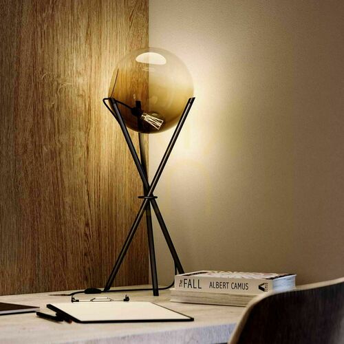 Kontrollera Bordslampa s.luce Orb koppar glas 52 cm