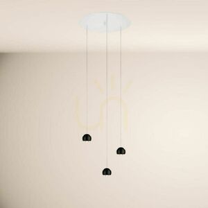 Ljuskrona s.luce Beam LED 3-ljus silver rund 40 cm dimbar warm white small 12