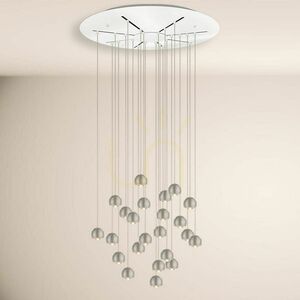 Ljuskrona s.luce Beam XL LED 24-ljus svart 80 cm rund minimalistisk small 6