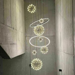 Ljuskrona s.luce Fusion XXL LED-ring 8 ljuspunkter svart 150 cm small 1