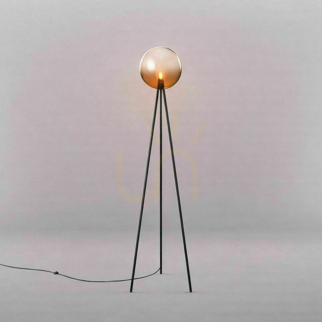 Display Golvlampa s.luce Orb Tripod brun glas 160 cm Golvlampa s.luce Orb Tripod brun glas 160 cm