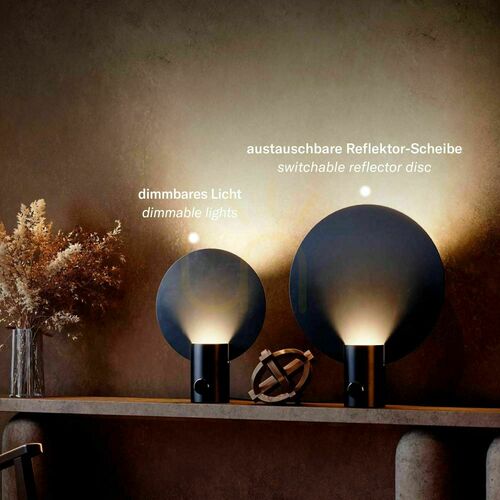 Kontrollera Bordslampa s.luce Cloud svart metall rund dimbar GU10 54 cm