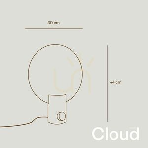 Bordslampa s.luce Cloud svart Ø 40 cm GU10 med vriddimmer small 6