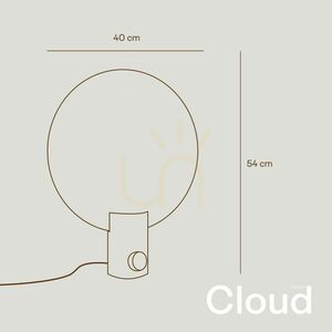 Bordslampa s.luce Cloud svart Ø 40 cm GU10 med vriddimmer small 7