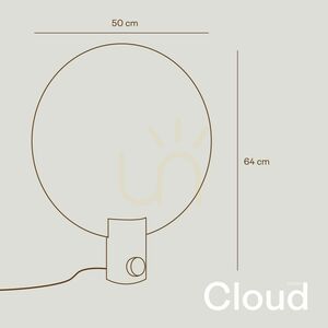 Bordslampa s.luce Cloud svart Ø 40 cm GU10 med vriddimmer small 8