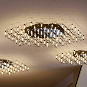 Plafond s.luce Atom LED krom 60 cm kvadratisk dimbar small 3