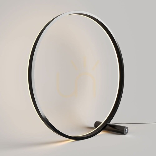 Kontrollera Bordslampa s.luce Ring LED svart metall Ø 60 cm, dimbar