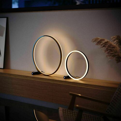 Kontrollera Bordslampa s.luce Ring LED silver 40 cm dimbar metall