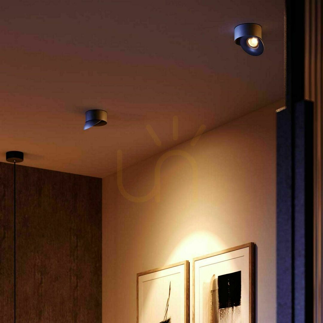 Kontrollera Riktbar spotlight s.luce Santa Neo LED takspot svart dimbar 2700K Riktbar spotlight s.luce Santa Neo LED takspot svart dimbar 2700K