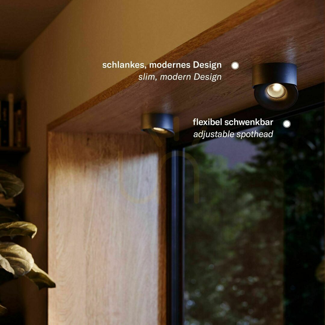 Kontrollera Riktbar spotlight s.luce Santa Neo LED takspot svart dimbar 2700K Riktbar spotlight s.luce Santa Neo LED takspot svart dimbar 2700K