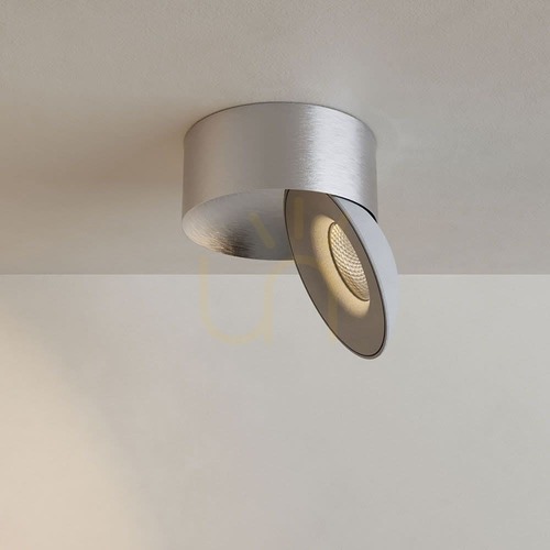 Kontrollera Riktbar LED-takspotlight s.luce Santa Neo silver, dimbar 2700 K, 10,8 cm