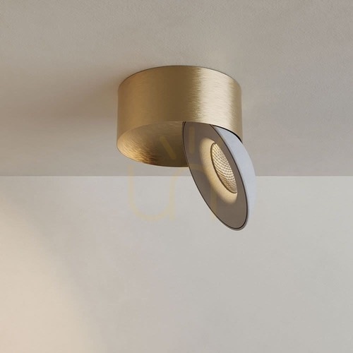 Kontrollera Riktbar LED-takspotlight s.luce Santa Neo gyllene 2700K 11W IP20 840 lm