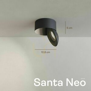 Riktbar spotlights s.luce Santa Neo LED takspotlight svart dimbar 4000 K small 2