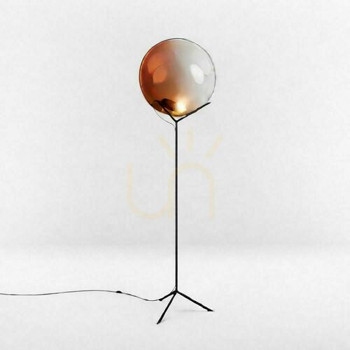 Kontrollera Golvlampa s.luce Orb koppar glas 180 cm